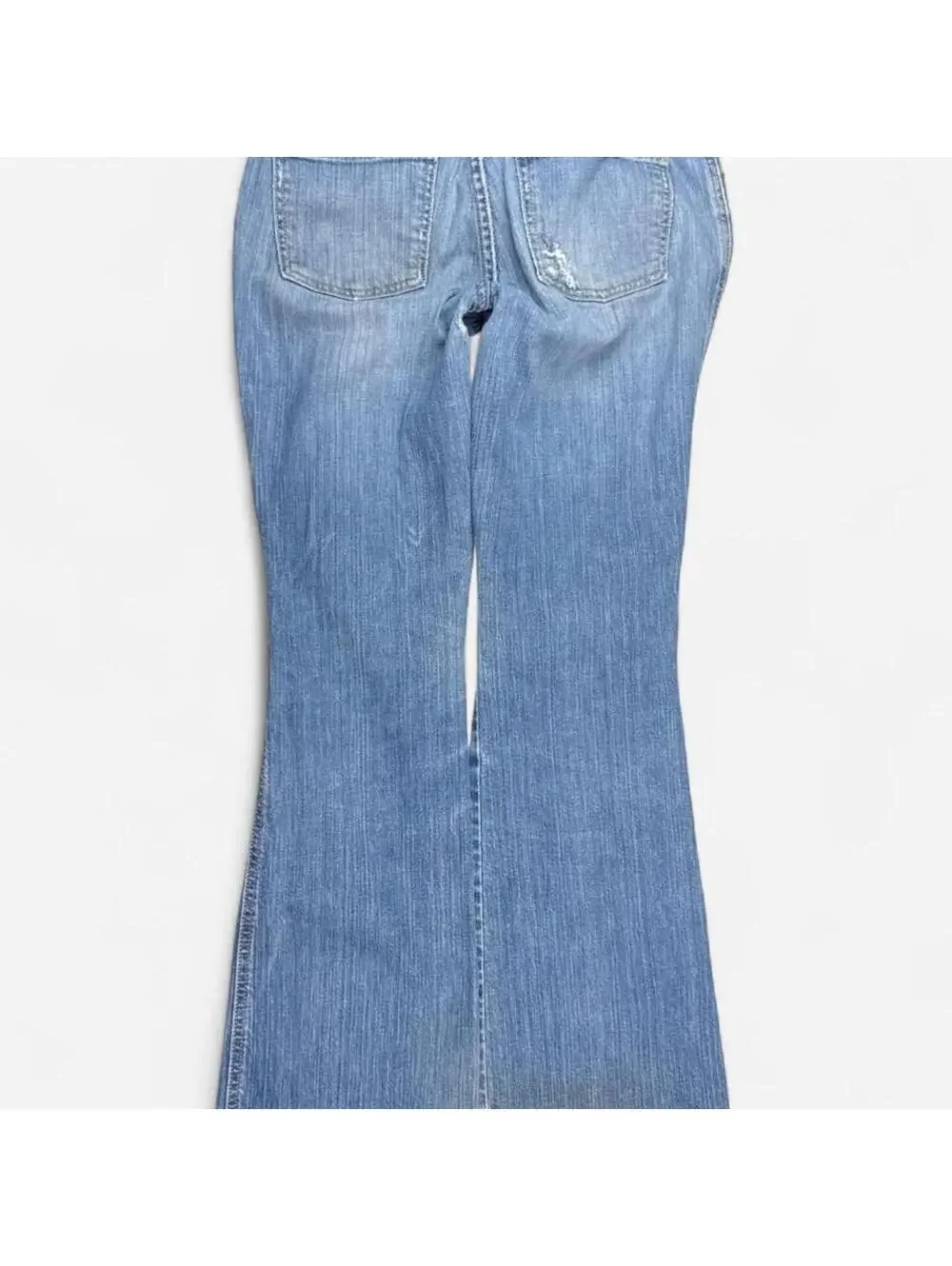 Vintage Y2K Ultra Low Rise Bootcut Flare Jeans Medium Wash